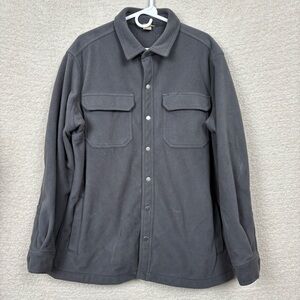 Duluth Trading Co. Jacket Men's Grey Large Shoreman's Fleece‎ Shirt Tradesman's